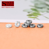 S925 Sterling Silver Small Disc Spacer Beads Striped Spacer Spacer diy Bracelet Accessories