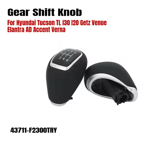 Leather 6 Speed Car Gear Shift Knob Replacement For Hyundai Tucson TL I30 I20 Getz Venue Elantra AD 