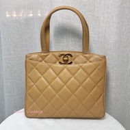Chanel Vintage Beige Caviar Bag