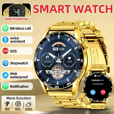 Original LIGE Smart Watch Wireless Call Weather Forecast Magnetic Charging Waterproof Music Control