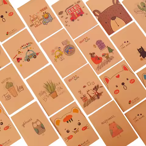 4pcs/lot 64K vintage Blank Paper Notebook Pocket Cute Notepad Stationery Diary Agenda for School and