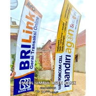 PRINT SPANDUK KAIN UMBUL UMBUL AGEN BANK BRI LINK BCA BNI 46 MANDIRI