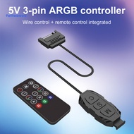FULL- 5v 3pin Argb Controller 3 Buttons Argb Controller 5v Rgb Controller with Remote for Pc Case Fa