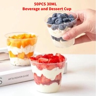 50PCS 30ML Disposable Airline Cups Suitable for ice Cream Mousse Beverages Alcoholic Drinks etc