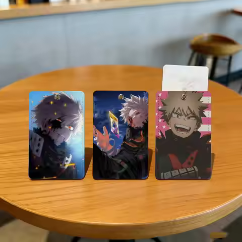 Katsuki Bakugo My Hero Academia School rectangular keychain Bus house access card protective cover P