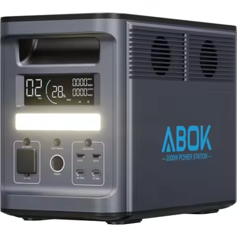 1536Wh Ark2000 Portable Power Station LiFePO4 Battery Expandable to 4.6kWh 1.3 Hrs 0-100% Hypercharg