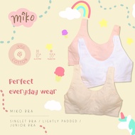 Miko Bra C423 - 95%Cotton 5%Spandex/Singlet Bra/ Lightly Padded/ Junior Bra/ Young Adult