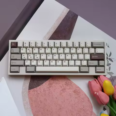 JKDK Retro Chocolate PBT Keycaps Cherry Profile Dye-Sub for ANSI 100%/80%/60% Alice/WKL/Split BS/St