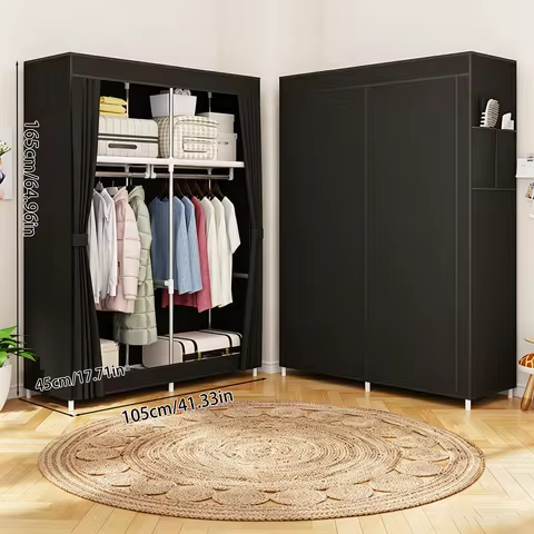1Pc Simple Wardrobe, Non-Woven Fabric Wardrobe, Fabric Wardrobe, Easy to Assemble, Student Simple Wa
