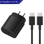 ชุดชาร์จ Samsung NOTE10 หัวชาร์จ+สายชาร์จ Super Fast Charger PD ชาร์จเร็วสุด 25W USB C to USB C Cabl
