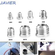 JAVIER Silver Male Aluminium Weld, Aluminum AN4-AN20 Straight Male Weld Fitting Adapter, Silver Weld