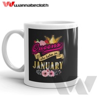 Custom Mugs, Custom Printed Glasses, Unique Mugs, Birthday Gift Mugs, January Queens 4