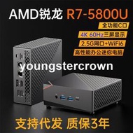 天寶廠家迷你主機電腦AMD銳龍R7 5800u工控minipc游戲辦公小主機