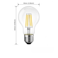 Oimg E27 bóng Đèn Led Edison dây tóc xoắn ốc trong suốt/Nâu A60 đèn 2W 4W 6W 8W 12W 16W tương đương