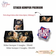 Premium Glossy Vinyl Stove Stickers 1 Burner and 2 Burner Floral Motif 6