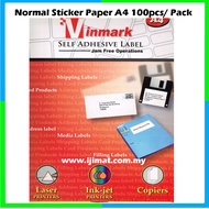 Vinmark Normal Sticker Paper / Self Adhesive Label A4 Size 80gsm (100pcs/Pack)