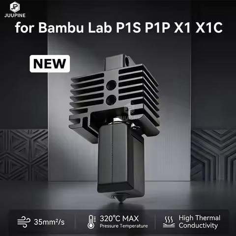 Upgrade Hotend 2.0 for Bambu Lab P1S X1 X1C 0.4 0.2 Nozzle Bambulab Extruder Heating Block Replaceme