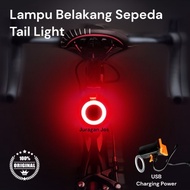 Bicycle Tail Light LED USB Charging 5 Circle Modes