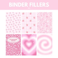[READY] Pink Binder Fillers | Binder contents | Binder deco | Photocard Binder Decoration - Photocar