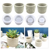 san* Flower Pot Silicone Mold Diy Succulents Concrete Flower Pot Plaster Cement Mold