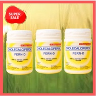 FERN D CHOLECALCIFEROLl 120 Soft Gels 3 BOTTLES - Pure Vitamin D3