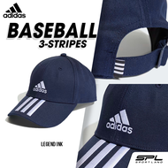 Adidas อาดิดาส หมวก หมวกแก๊ปผ้าทวิล หมวกผู้ชาย ผู้หญิง Cap Baseball 3-Stripes รุ่น HN1037  NAVY (900)