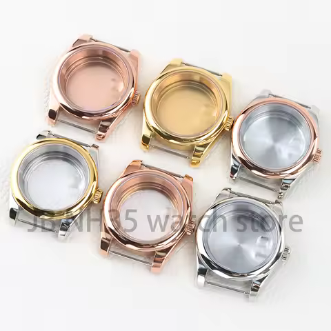36mm/39mm Round Edge NH35 Case Sapphire Glass for DATEJUST NH35 NH36 Movement 28.5mm Dial Solid 316L