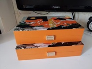 全新明閣收納盒 月餅盒 吉盒 有鎖 鮮橙色 Ming Mooncake Storage Box