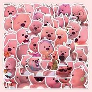 cute stationery funny stationery korean stationery 60 Sheets Cute loopy Ruby Little Beaver Stickers 