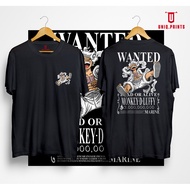 SARA UNIQ.PRINTS LUFFY GEAR 5 WANTED GRAPHIC COTTON TSHIRT FOR MEN AND WOMEN
