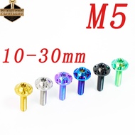 FLAWLESSTI M5X10-30mm Gr5 Titanium CNC Bolts Pipe Tail Cover Windshield Bodycover Bolt For Yamaha Xm
