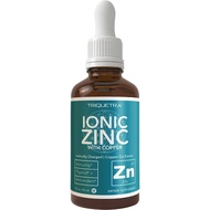 Ionic Zinc Plus Copper 2oz Liquid Concentrate 240 Servings, Glass Bottle, Vegan - Balanced Ratio of 