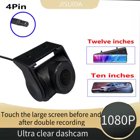 Wide-angle HD car rearview camera 4 holes 1080P reversing video car camera reversing camera night vi