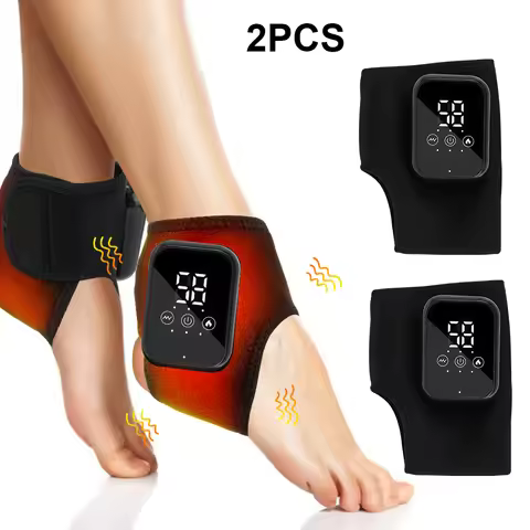 Electric Foot Heat Massager Hot Compress Vibration Health Care Ankle Massage Wrap for Joint Protecti