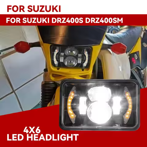 Projector 4"x6" LED Headlight H4656 H4651 LED Headlamp For Suzuki DRZ400S DRZ400SM DRZ250 DRZ400 DRZ