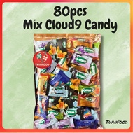 MIX Bulk 80pcs Cloud9 Candy – Sweet & Chewy (Strawberry, Blueberry, Caramel, Lemon, Choco, Milk)
