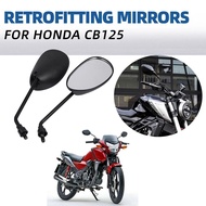 10mm Pair Motorcycle Rear View Rearview Side Mirrors Bar End Mirror For Honda CB125 CB 125