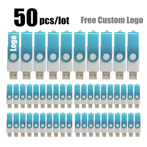 Free Custom Log 50pcs/Lot Swivel USB Flash Drive 512MB 1GB 2GB 4G 8GB 16GB 32GB Pendrive High Speed 