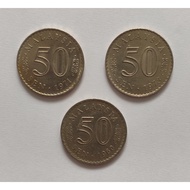 Duit Syiling Lama 50 Sen (Sisi Bercetak)