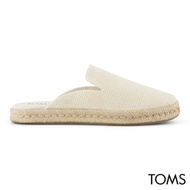 Toms Women Santiago Mule Natural Undyed Metallic Linen Stripe