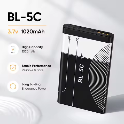 Premium Replacement Battery BL-5C BL5C BL 5C 3.7V For Nokia 1100 1110 1200 1208 1280 2600 2700 3100 