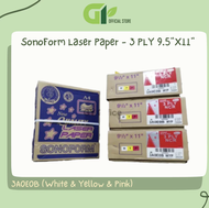 [GY Office] SonoForm Laser Paper - 3 PLY 9.5"X11" 3A0E0B (White & Yellow & Pink)