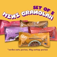 Mini Size Granola 50g (Healthy Crunchy Oat Breakfast, Sahur Senang, Cereal Jimat Masa, Travel Friend