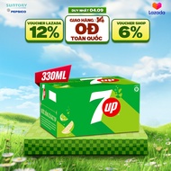 [SALE 9.9-VC 14%] Thùng 24 Chai Nước Nước Ngọt Có Gaz 7Up (330ml/chai)