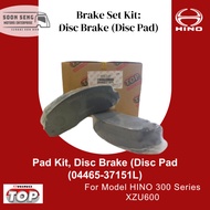 PAD KIT, DISC BRAKE (DISC PAD) HINO 300 SERIES XZU600