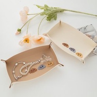 多托盤長方形 [刺繡玩具貴賓犬] 室內入口儲物托盤狗小禮品米色 A209I