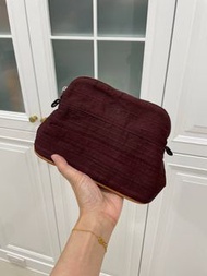 Hermès Hermes Red Canvas Mini Bolide Travel Case 附長鍊 斜背包 化妝包 手拿包 肩背包