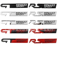 RS RENAULT SPORT Car Logo Suitable for Renault Emblem Tail Modification GT LINE Car Sticker Body Dec