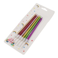 Birthday Candle Colourful / Curve Candle with Holder 6 pcs (Lilin Hari Jadi Special)