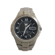 SEIKO Men's Watch 5 Automatic See-through Caseback Analog Stainless Steel Black Silver 7S36-01R0 Dir
